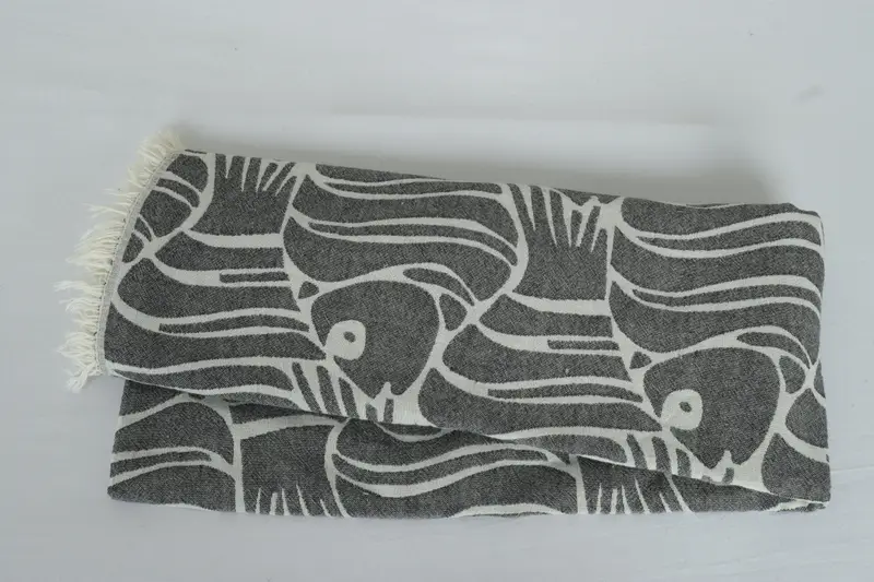 70x60 Cotton Fish Design Towel, Custom Blanket, Turkish Tablecloth, Bridesmaid Gifts, Custom Wedding Gifts, Personalized Wedding Gift - 6