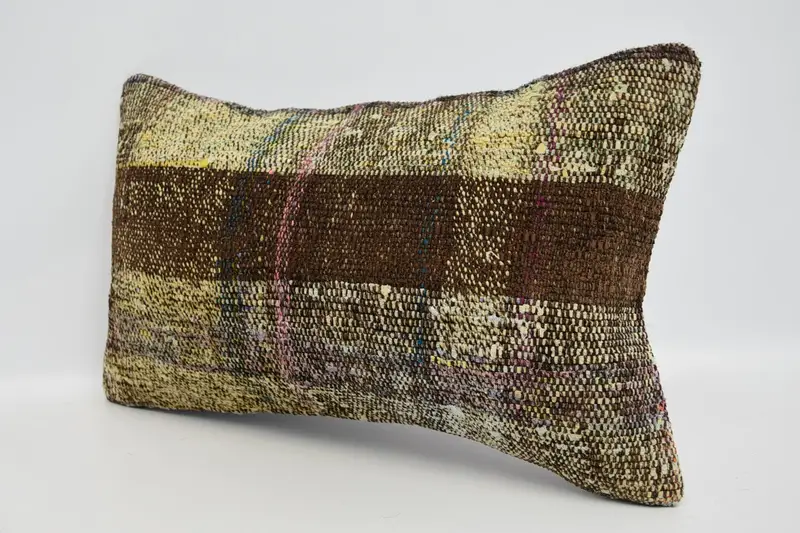 Outdoor Pillow Cover, 12x20 Brown Cushion Cover, Nautical Throw Pillow Cover, Cushion, Handmade Kilim Cushion, Kilim Cushion Sham, Antique Pillows - 4