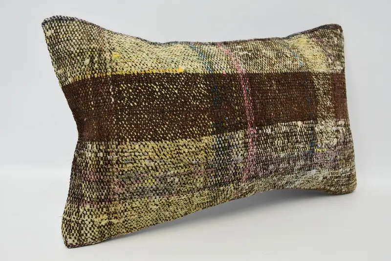 Outdoor Pillow Cover, 12x20 Brown Cushion Cover, Nautical Throw Pillow Cover, Cushion, Handmade Kilim Cushion, Kilim Cushion Sham, Antique Pillows - 3