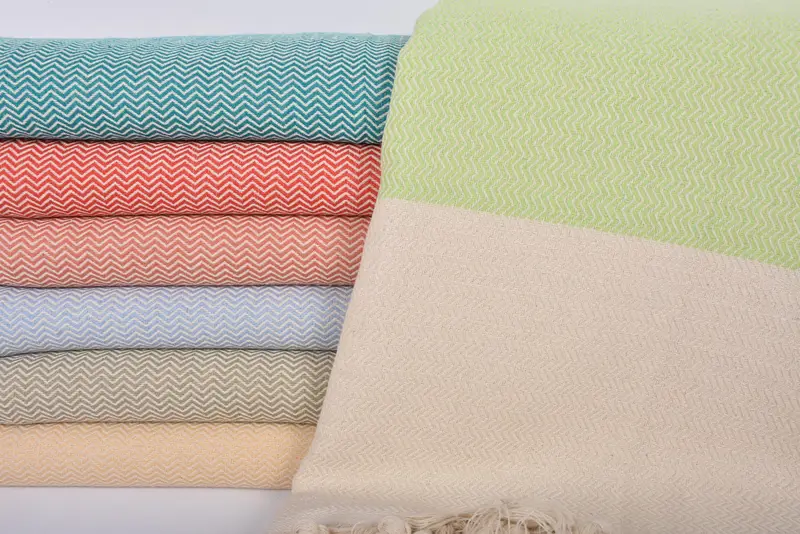 Bachelorette Gifts, Throw Blankets for Couch, Monogram Blanket, 88x76 Cotton Chevron Towel, Turkish Blanket Throw, Decorative Blanket - 2