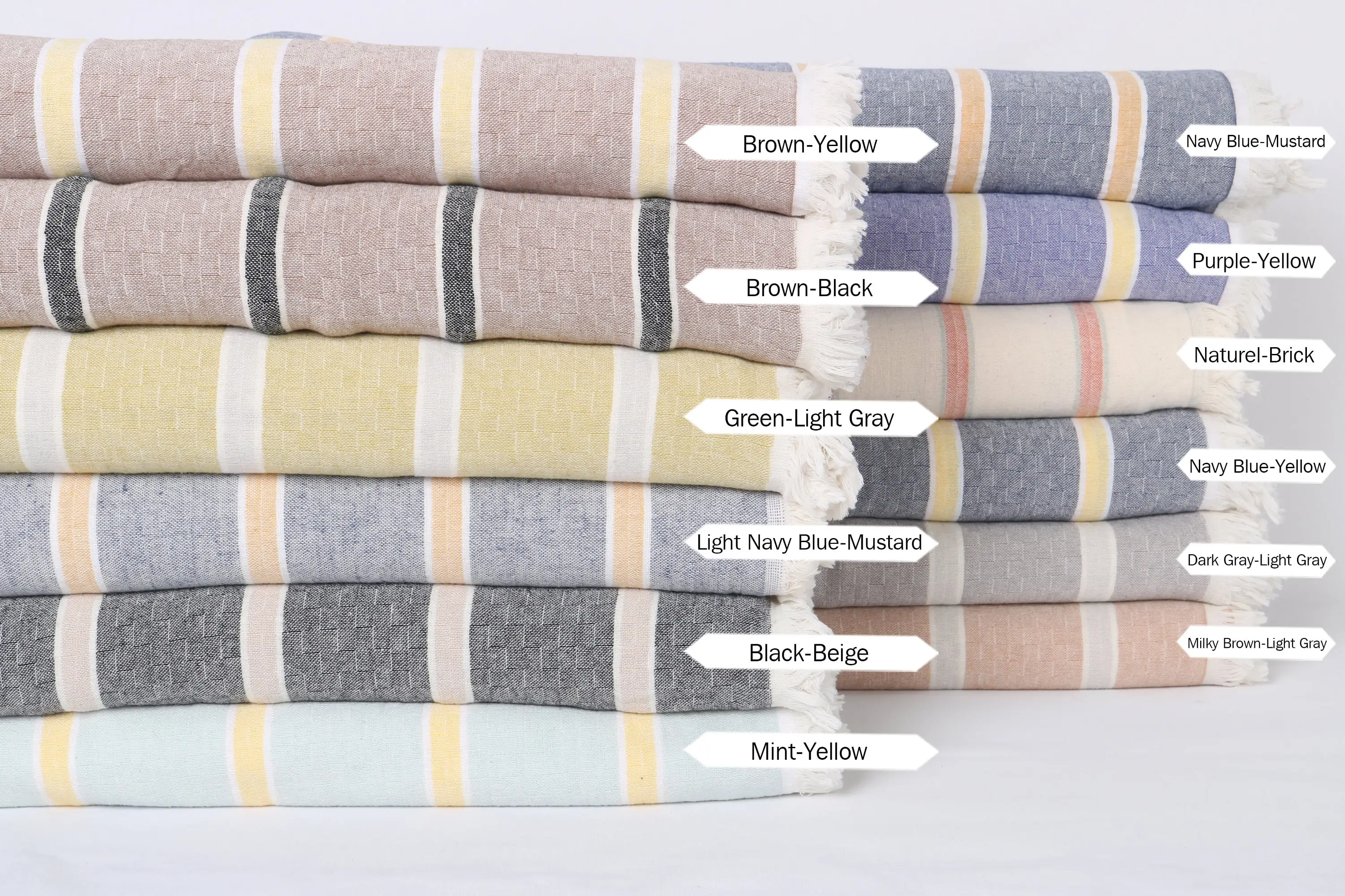 Striped Turkish Cotton Throw, 83x95, Beach Blanket, Personalized Gift - 1