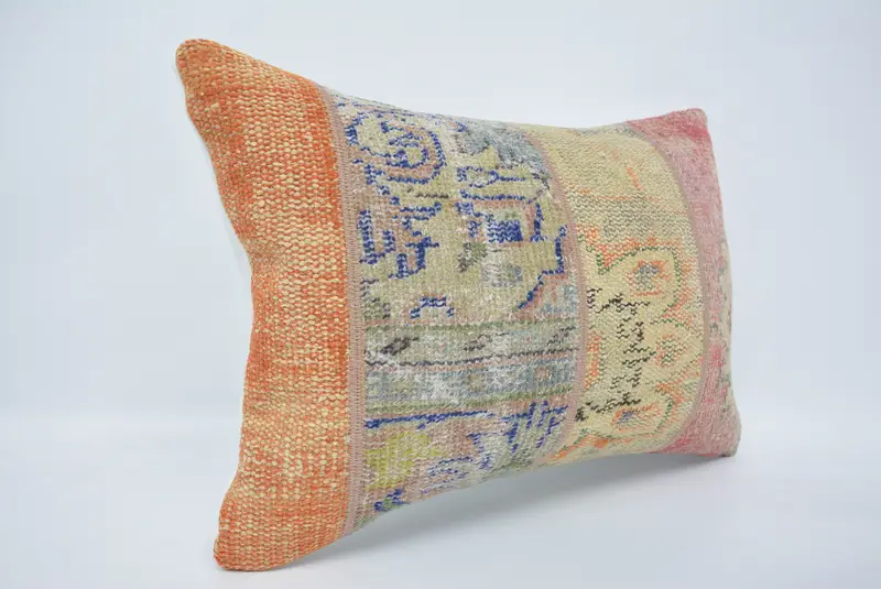 Nomadic Pillow Case, Chair Pillow, Ethnical Kilim Rug Pillow, 16x24 Beige Cushion Case, Cushion Cover, Antique Pillows, Home Decor Pillow - 3