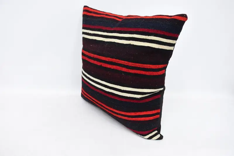 Retro Cushion Case, Vintage Pillow, Pillow for Sofa, Oriental Pillow Sham, Pillow Sham, Vintage Kilim Pillow, 24x24 Brown Pillow Cover - 4