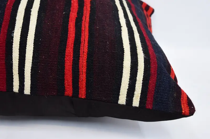 Retro Cushion Case, Vintage Pillow, Pillow for Sofa, Oriental Pillow Sham, Pillow Sham, Vintage Kilim Pillow, 24x24 Brown Pillow Cover - 5