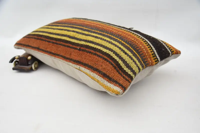 Boho Pillow Sham Cover, Ottoman Cushion Cover, Boho Pillow, Gift Pillow, Cotton Pillow Cover, 12x20 Red Pillow, Patio Cushion Case, Cushion Case - 6