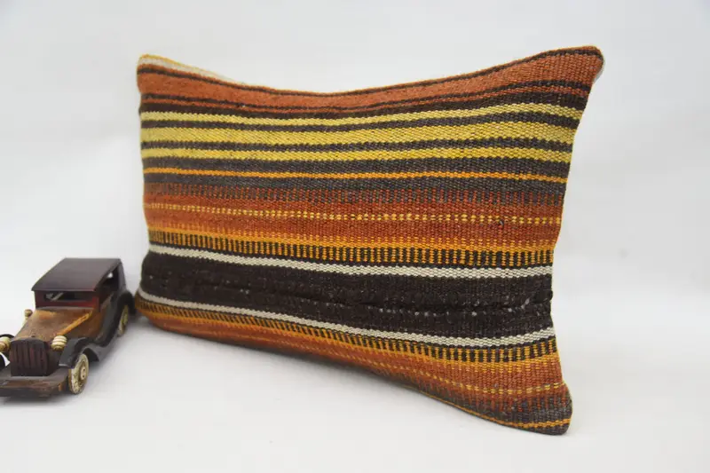Boho Pillow Sham Cover, Ottoman Cushion Cover, Boho Pillow, Gift Pillow, Cotton Pillow Cover, 12x20 Red Pillow, Patio Cushion Case, Cushion Case - 3