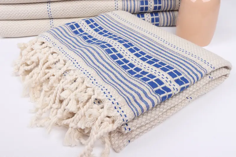 68x40 Linen Striped Towel, Wedding Favors, Bachelorette Gifts, Vegas Bachelorette Party Favors, Monogram Beach Towel, Bachelorette Favor - 5