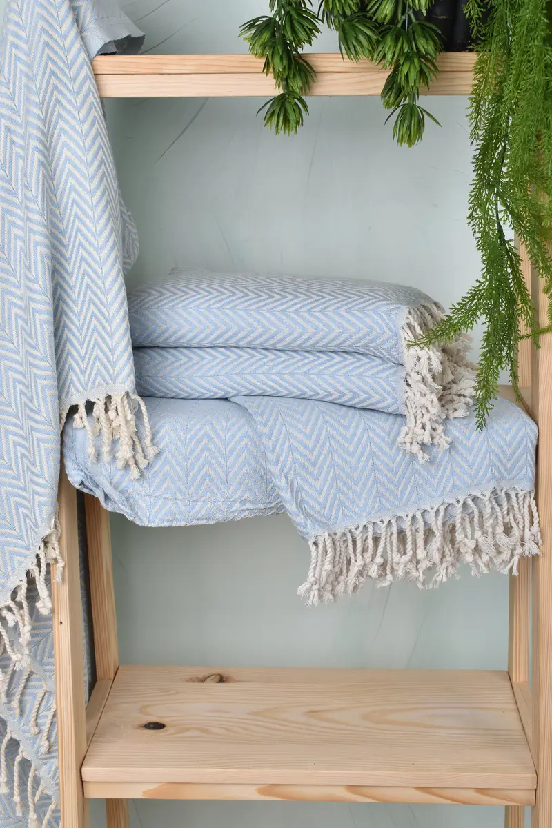 Personalized Gift For Her, Custom Turkish Towel, 70x40 Cotton Zig zag Towel, Custom Wedding Gift, Housewarming Gift, Wedding Gift, Spa Towel - 6