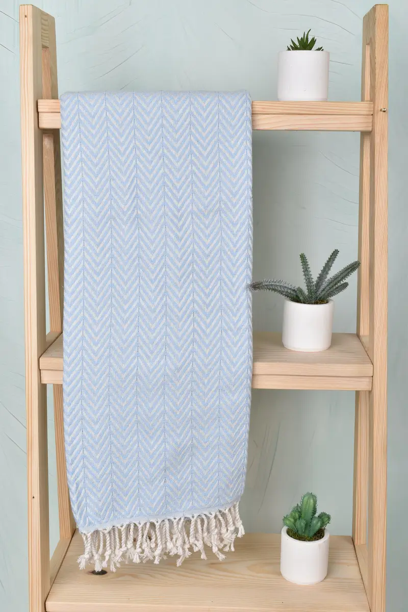 Personalized Gift For Her, Custom Turkish Towel, 70x40 Cotton Zig zag Towel, Custom Wedding Gift, Housewarming Gift, Wedding Gift, Spa Towel - 8