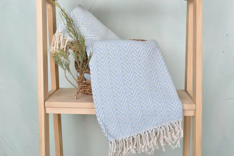 Personalized Gift For Her, Custom Turkish Towel, 70x40 Cotton Zig zag Towel, Custom Wedding Gift, Housewarming Gift, Wedding Gift, Spa Towel - 4