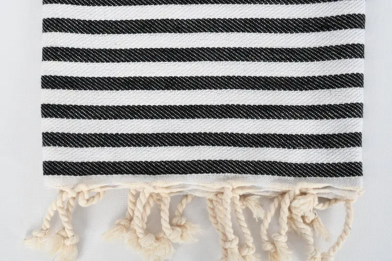 Kitchen Towel, Personalized Dish Towel, Beach Bachelorette Party Decorations, 40x18 Cotton Striped Towel, Monogram Kitchen Towel, Monogram Tea Towel - 3