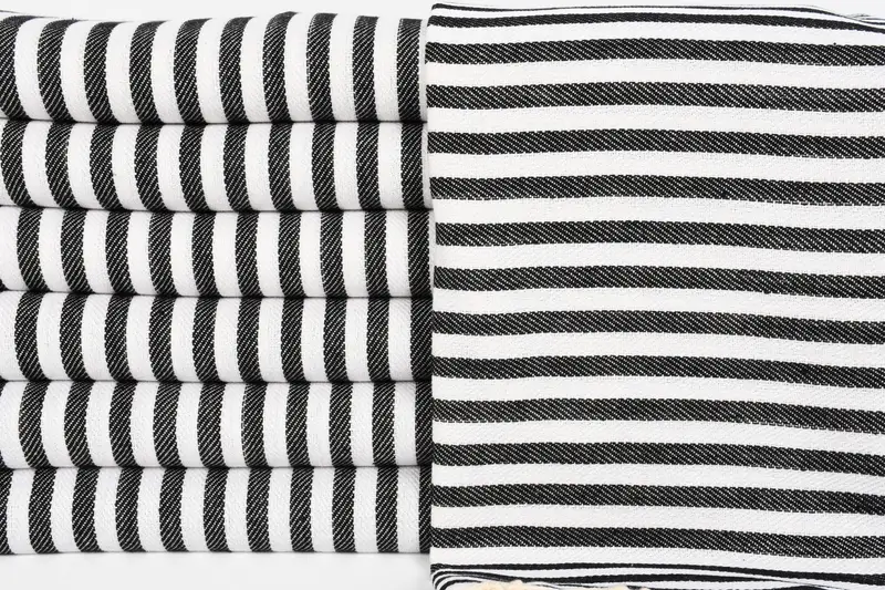 Kitchen Towel, Personalized Dish Towel, Beach Bachelorette Party Decorations, 40x18 Cotton Striped Towel, Monogram Kitchen Towel, Monogram Tea Towel - 1