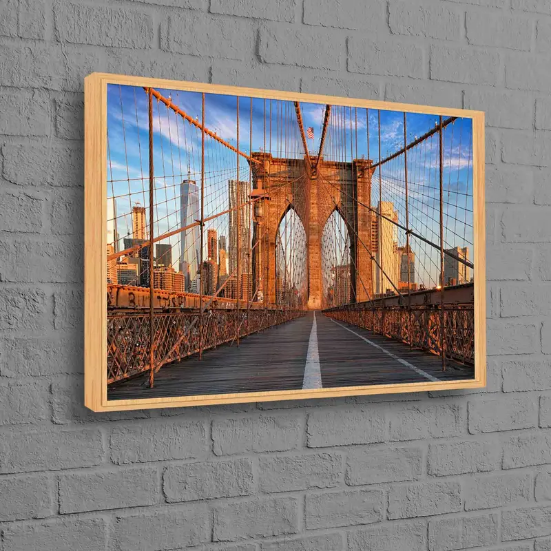 エレガントなマンハッタン キャンバス: ブルックリンの風景、橋の眺め