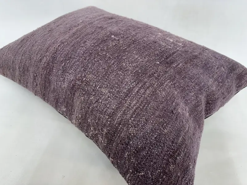 Kilim -Kissenschein, 20x28 Purple Kissengehäuse, nachhaltiges Kissen, türkisches Kissen, Wohnkissenkissen, Kissenabdeckung, orientalisches Kissen - 6