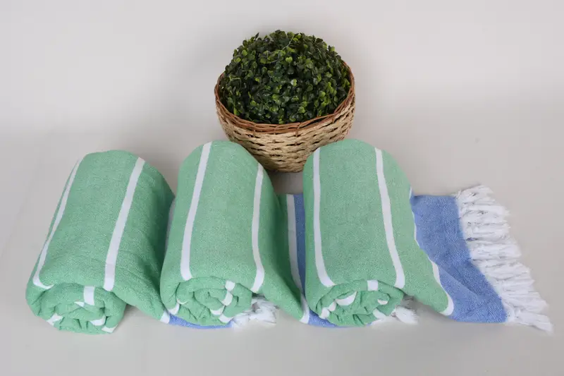 Housewarming Gift, Turkish Towel USA, Beach Towel Monogram, Summer Towel, 68x40 Cotton Striped Terry Towel, Christmas Favors, Turkish hand towel - 8