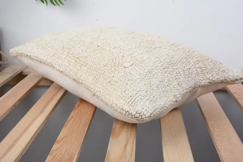 Crochet Pattern Pillow Case, Kilim Pillow, Boho Pillow Sham Cover, Pillow Sham, Gift Pillow, Boho Throw Pillow Cover, 12x20 Beige Pillow - 6