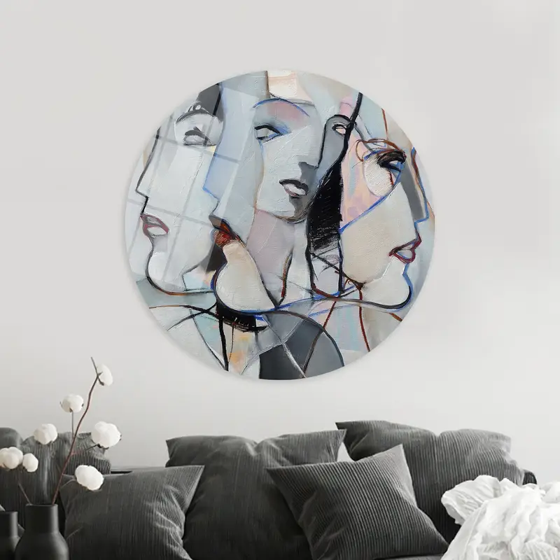 Luxuriöse abstrakte Porträt-Leinwand: Trendige, elegante Wandkunst