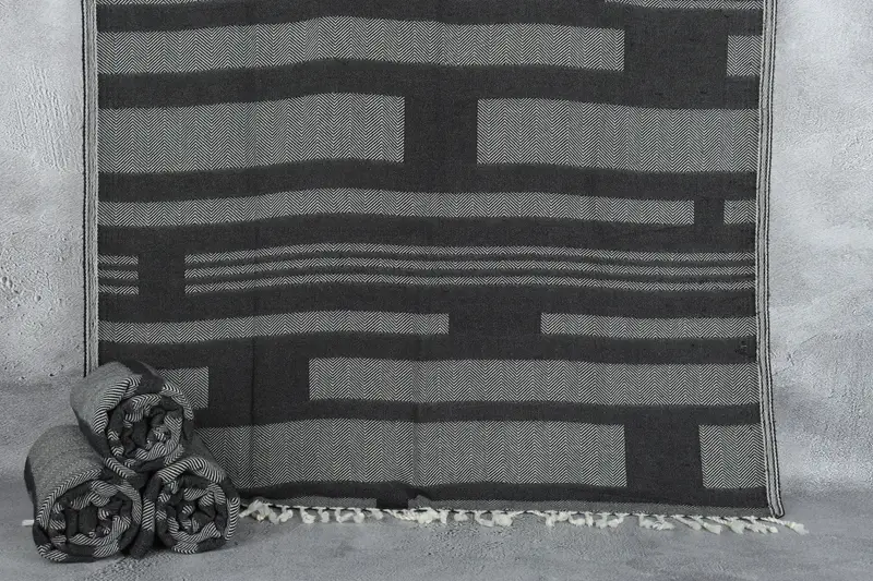 Merry Christmas Gifts, Bridesmaid Gift, Organic Towel, 68x38 Cotton Chevron Towel, Custom Towel, Soft and absorbent Turkish towel, Bath towel - 1