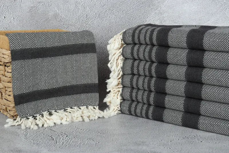 Merry Christmas Gifts, Bridesmaid Gift, Organic Towel, 68x38 Cotton Chevron Towel, Custom Towel, Soft and absorbent Turkish towel, Bath towel - 4