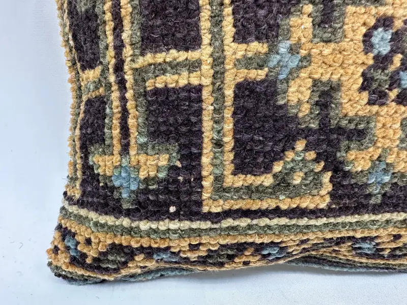 12x12 Blue Pillow Cover, Vintage Kilim Pillow, Pillow Case, Turkish Kilim Pillow, Farmhouse Pillow, Boho Pillow, Hippie Throw Cushion Case - 2