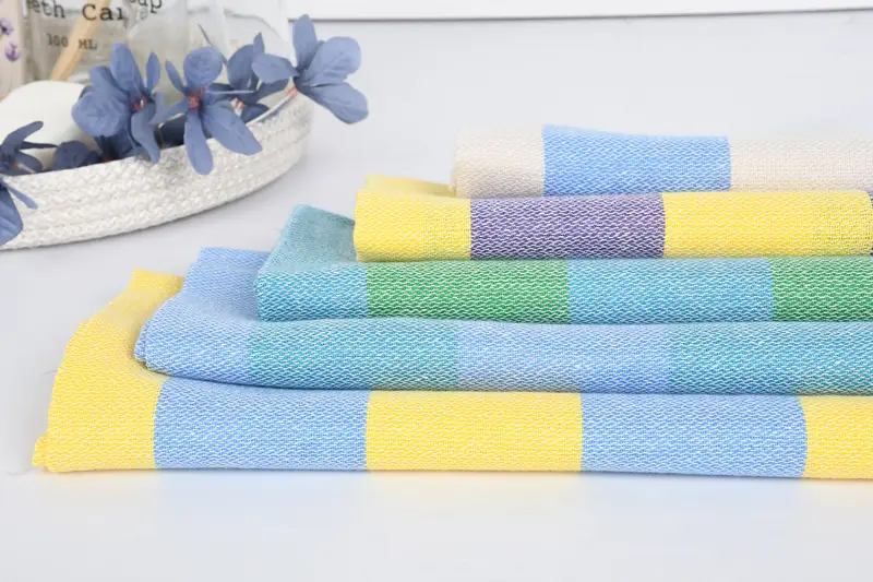 Hammam towel, Yoga Towel, Thin towel, 70x40 Cotton Striped Towel, Luxury towel, Bachelorette Party Gifts For Bride, Guest Towel, Bridal Shower Gifts - 4