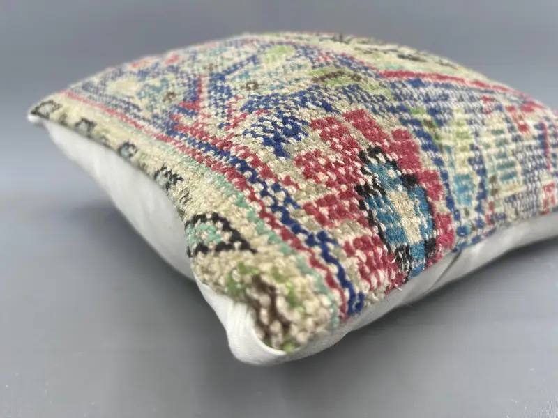 Kilim Pillow, Cushion Case, Nautical Throw Cushion Cover, Pillow for Sofa, 18x18 Purple Cushion, Aesthetic Pillow Case, Home Decor Pillow - 6
