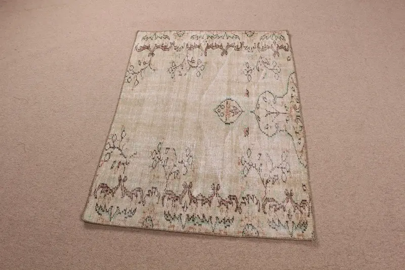 Alfombra de camuflaje beige, acento elegante para el hogar de 3x4 pies