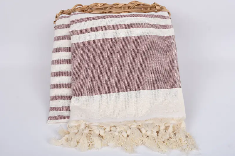 Toalla de viaje, regalo para él, toalla de playa de Bridemaids, favores de ducha de novia, toalla de yoga, regalo para la novia, toalla suave, toalla de Terry a rayas de algodón 64x36 - 5