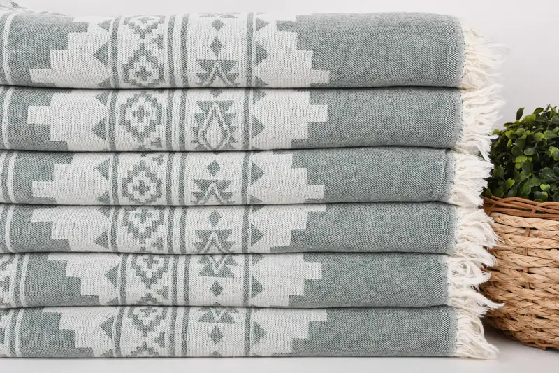 Holiday Towel, Summer Gift, Gift For Him, 70x36 Cotton Aztec Towel, Handmade Turkish hammam towel, Personalized Beach Towel, Bridal Party Gifts - 3
