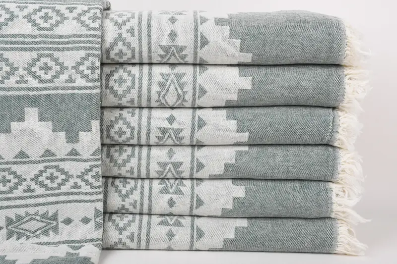 Holiday Towel, Summer Gift, Gift For Him, 70x36 Cotton Aztec Towel, Handmade Turkish hammam towel, Personalized Beach Towel, Bridal Party Gifts - 1