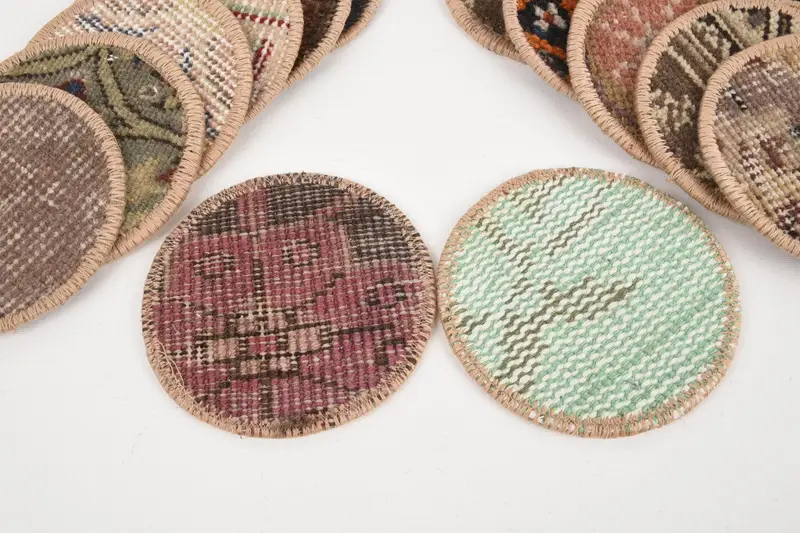 Bohemian Rainbow Coaster, Round Drink Coaster