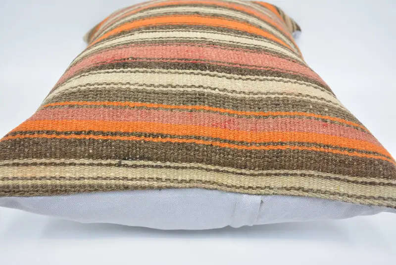 20x28 Brown Cushion Case, Garden Cushion, Antique Pillows, Turkish Kilim Pillow, Meditation Pillow Sham, Pillow, Pillow for Sofa - 5