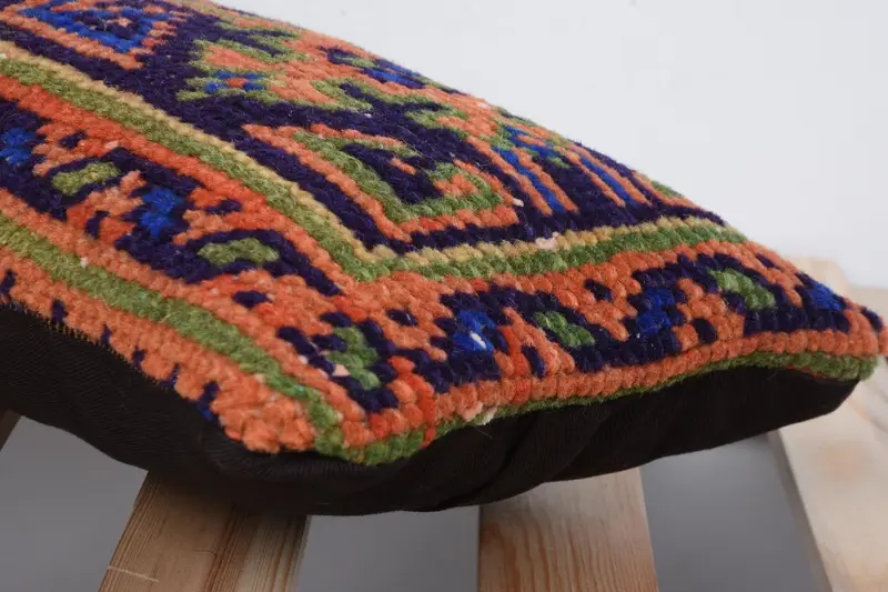 Ethnic Pillow, Designer Throw Pillow, Kilim Pillow, Aztec Pillow Sham, Kilim Cushion Sham, Cushion Case, 8x16 Blue Cushion Case, Kilim Pillow Cover - 7