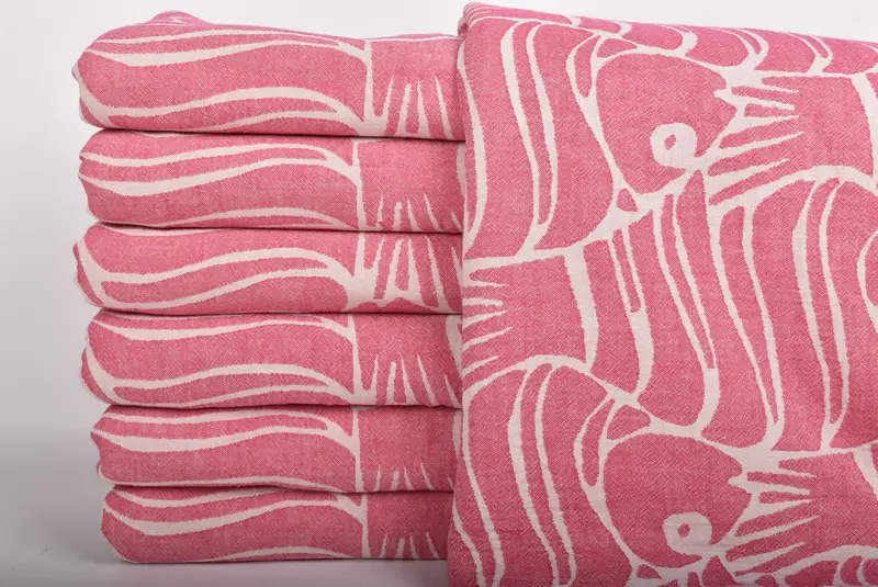 Personalized Blanket, 70x60 Cotton Fish Design Towel, Valentine Day Gift For Her, Bridesmaid Gifts, Throw Blanket, Throw Blanket for Bed - 2