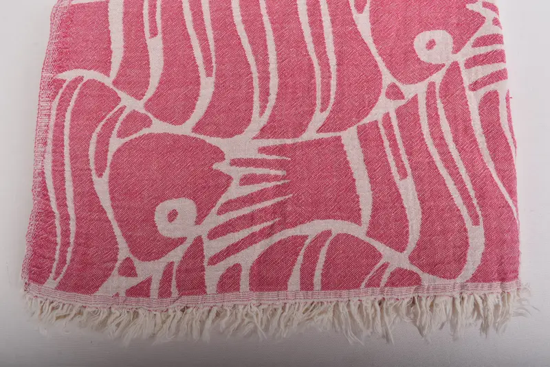 Personalized Blanket, 70x60 Cotton Fish Design Towel, Valentine Day Gift For Her, Bridesmaid Gifts, Throw Blanket, Throw Blanket for Bed - 4
