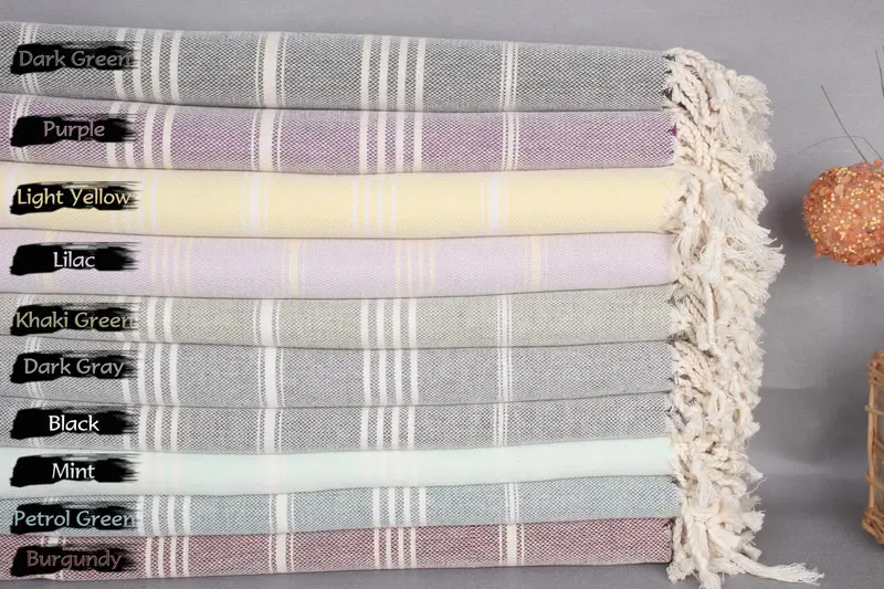Bachelor Bachelorette Party Favors, Hammam towel, Soft towel, Memorial Gift, Luxury Turkish beach towel with fringe, 70x40 Cotton Striped Towel - 2