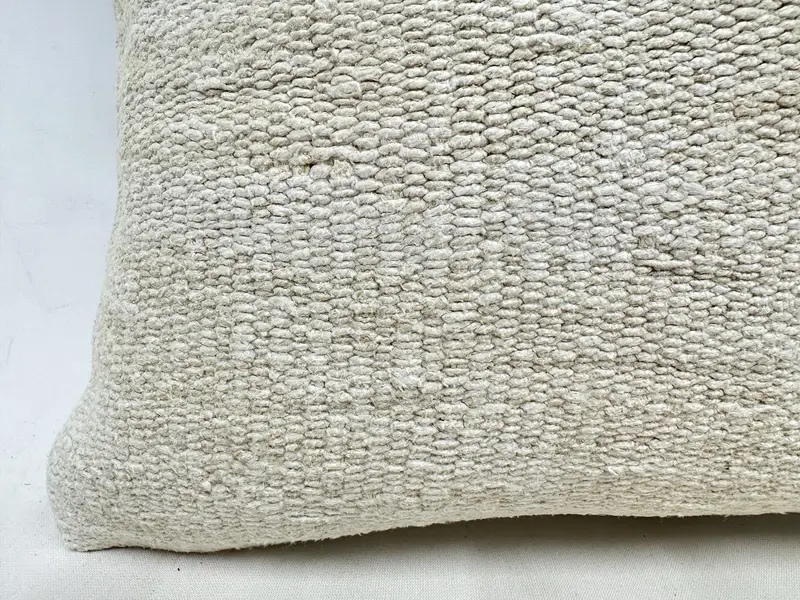 Turkish Kilim Pillow, 16x16 Beige Pillow, Handmade Pillow Sham, Home Decor Pillow, Vintage Pillow, Pillow Cover, Authentic Pillow - 2