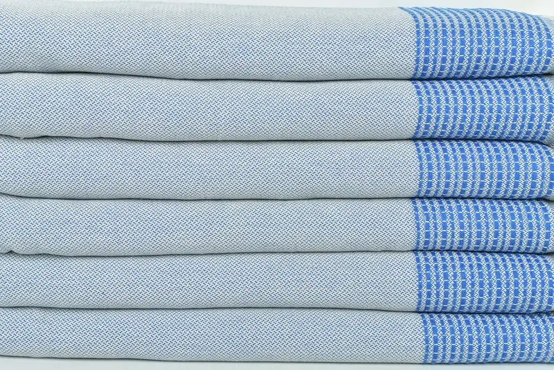 Organic Throw, Wedding Gift For Bride, Woven Blanket, Wedding Favors, Bachelorette Gifts, Best Friend Wedding Gift, 96x92 Cotton Striped Towel - 2