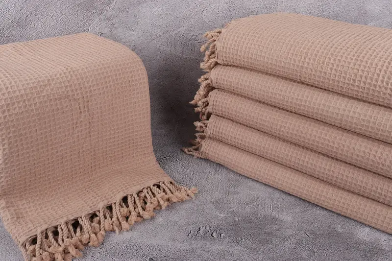 Woven Throw Blanket, Christmas Tablecloth, Bridal Shower Favor, 92x68 Cotton Waffle Towel, Tablecloth, Turkish Tablecloth, Throw Blanket Couch - 3