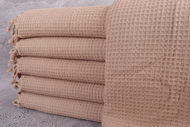 Woven Throw Blanket, Christmas Tablecloth, Bridal Shower Favor, 92x68 Cotton Waffle Towel, Tablecloth, Turkish Tablecloth, Throw Blanket Couch - 1
