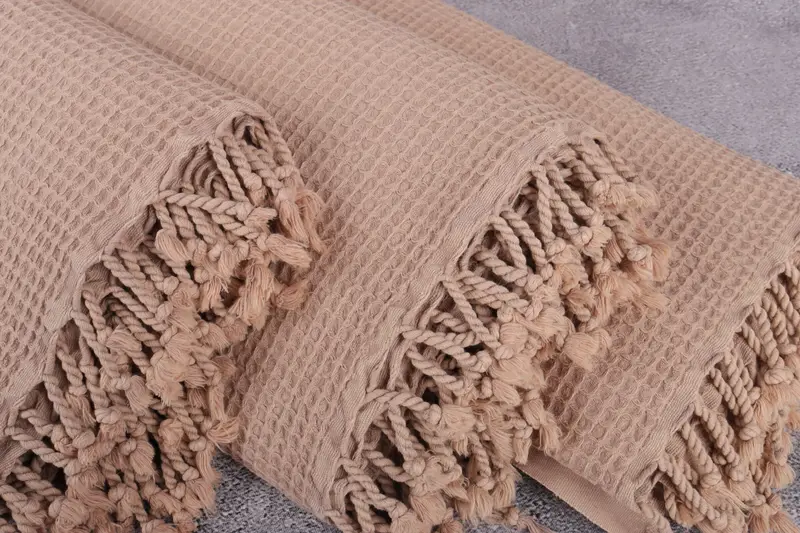 Woven Throw Blanket, Christmas Tablecloth, Bridal Shower Favor, 92x68 Cotton Waffle Towel, Tablecloth, Turkish Tablecloth, Throw Blanket Couch - 5