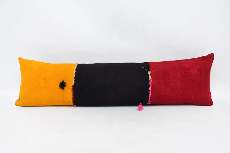 Vintage Orange Kissenbezug, 12x42 Zoll Kinderzimmer marokkanisches neues Zuhause Geschenkkissen - 1
