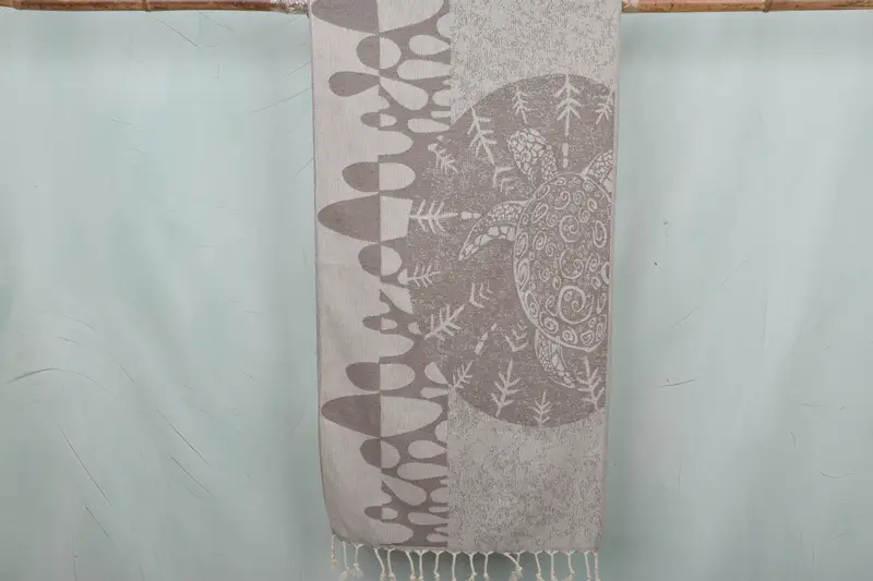 Wedding Gift For Bride, Wedding Gift, Turkish Hand Towel, Custom Wedding Gifts, Spa Towel, Monogram Kitchen Towel, 36x18 Cotton Turtle Design Towel - 1