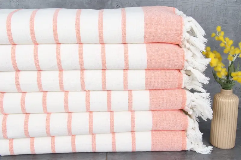 36x18 Cotton Striped Towel, Bathroom Towels, Personalized Gift, Turkish Tea Towel, Custom Wedding Gift From Bridesmaid, Bathroom Hand Towel - 1