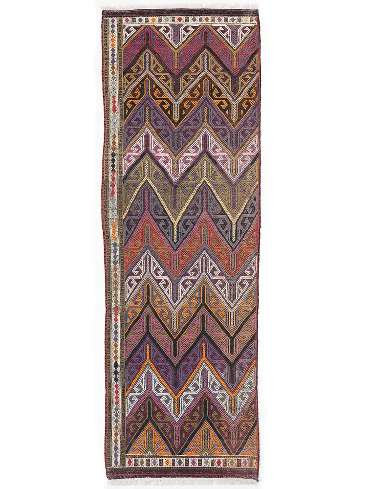 Mor Halı, 3x9,1 ft Canlı Dekor