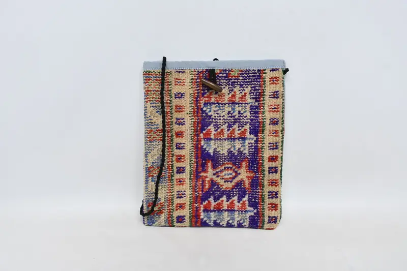 Bolso Kilim gótico con correa ajustable, bolso bandolera de lana con motivo vintage