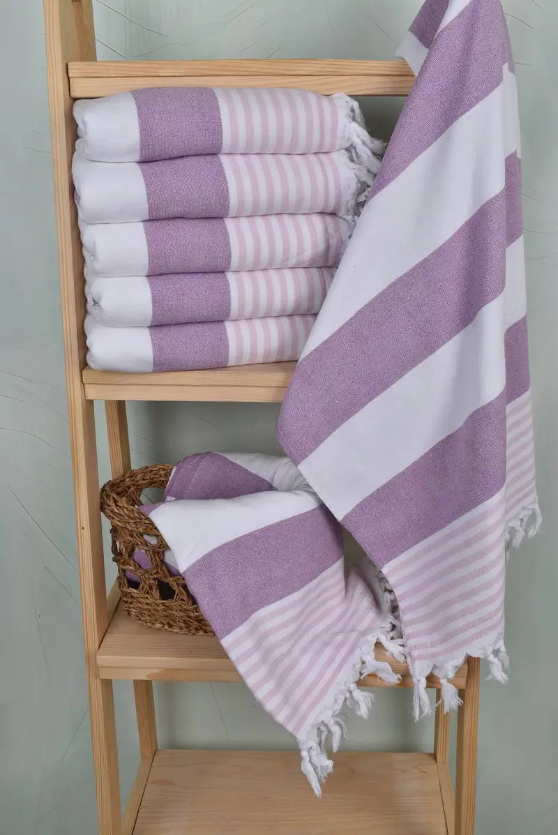 Custom Name Towel, Yoga Towel, Bridal Shower Favor, 68x36 Cotton Striped Terry Towel, Organic Turkish towel, Monogrammed Beach Towel, Thin towel - 3