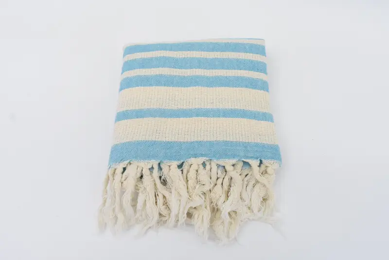 Housewarming Gift, 70x34 Cotton Striped Towel, Absorbent Turkish towel, Turkish beach towel, Summer Gift, Bachelor Towel, Welcome Wedding Gift - 5