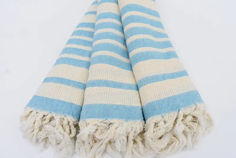 Housewarming Gift, 70x34 Cotton Striped Towel, Absorbent Turkish towel, Turkish beach towel, Summer Gift, Bachelor Towel, Welcome Wedding Gift - 2