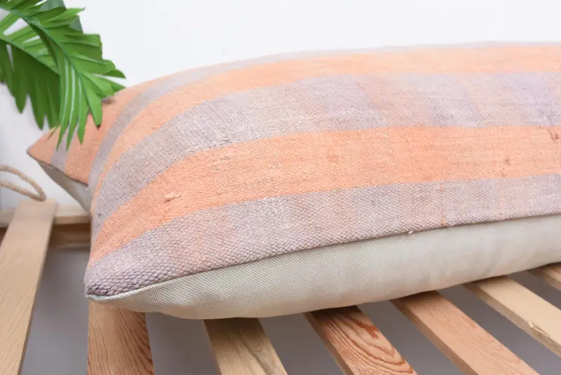Indoor Cushion, Vintage Kilim Throw Pillow, Pillow Case, 16x48 Gray Pillow Sham, Turkish Pillow, Home Decor Pillow, Designer Throw Cushion Cover - 6